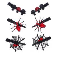 Alligator Hair Clip, Tibetan Style, gun black plated, Halloween Design & 6 pieces & for woman & with rhinestone, more colors for choice, nickel, lead & cadmium free, 6PCs/Set, Sold By Set