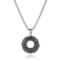 Stainless Steel Jewelry Necklace 316 Stainless Steel Dragon polished vintage & fashion jewelry & for man & blacken original color Length 60 cm Sold By PC