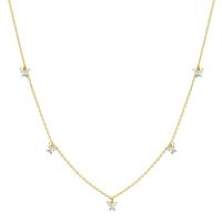 Cubic Zircon Micro Pave Brass Necklace plated micro pave cubic zirconia & for woman Length 16 Inch Sold By PC