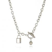 Lo zinco in lega gioielli collana, lega in zinco, placcato platino, gioielli di moda & unisex, colore originale, 500mm, Venduto da PC