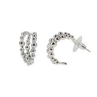 Zinc Alloy Stud Earring Letter C silver color plated fashion jewelry & for woman nickel lead & cadmium free Sold By Pair