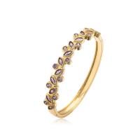 Cubic Zirconia Micro Pave Brass Ring 18K gold plated micro pave cubic zirconia & for woman nickel lead & cadmium free 58mm Sold By PC