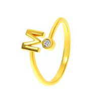 Brass δάχτυλο του δακτυλίου, Ορείχαλκος, επιχρυσωμένο, κοσμήματα μόδας & διαφορετικά στυλ για την επιλογή & για τη γυναίκα & με στρας, περισσότερα χρώματα για την επιλογή, Sold Με PC