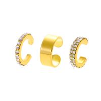 Zinc Alloy Finger Ring plated three pieces & fashion jewelry & micro pave cubic zirconia & for woman 8mm Sold By Set
