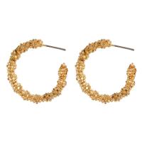 Tibetan Style Stud Earring, gold color plated, fashion jewelry & for woman, golden, 30x25mm, Sold By Pair