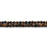 Tiger Eye Beads, poleret, du kan DIY & forskellig størrelse for valg & facetteret, gul, Solgt Per Ca. 38 cm Strand