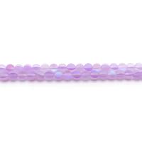 Üveggyöngy, Kerek, csiszolt, DIY & különböző méretű a választás & matt, világos lila, Naponta eladott Kb 38 cm Strand
