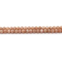 Χάντρες Κοσμήματα πολύτιμος λίθος, Sunstone, Γύρος, γυαλισμένο, DIY & διαφορετικό μέγεθος για την επιλογή, ροζ, Sold Per Περίπου 38 cm Strand