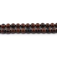 Mahogany Obsidian perle, Krug, uglađen, možete DIY & različite veličine za izbor, miješana boja, Prodano Per Približno 38 cm Strand