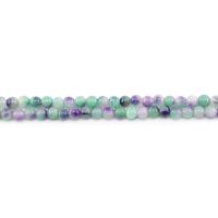 Grânulos de Jade, jade colorida, Roda, polido, DIY, cores misturadas, 6mm, Aprox 62PCs/Strand, vendido por Strand