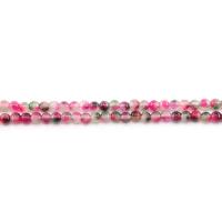 Grânulos de Jade, jade colorida, Roda, polido, DIY, rosa carimim, 6mm, Aprox 62PCs/Strand, vendido por Strand
