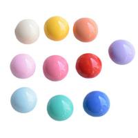Mobile Phone DIY Decoration, Resin, Round, painted, more colors for choice, 8mm, Sold By PC