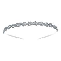 Hair Bands, Tibetan Style, silver color plated, for woman & with rhinestone, silver color, nickel, lead & cadmium free, 120x10mm, Sold By PC