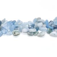 Chips de pierres précieuses, aigue-marine, Irrégulière, poli, DIY, bleu, 5x8mm, Environ 222PC/brin, Vendu par brin