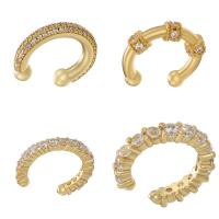 Cubic Zirconia Micro Pave Brass Earring plated & micro pave cubic zirconia & for woman nickel lead & cadmium free Sold By Bag