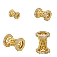Cubic Zirconia Micro Pave Brass European Beads, plated, DIY & different size for choice & micro pave cubic zirconia, more colors for choice, nickel, lead & cadmium free, 10PCs/Bag, Sold By Bag