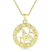Brass Necklace with 1.97inch extender chain 14K gold plated fashion jewelry & for woman golden nickel lead & cadmium free 21mm Length Approx 15.35 Inch Sold By PC