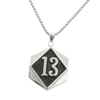 Titanium Steel Necklace, polished, fashion jewelry & different styles for choice & for man, more colors for choice, 52x40mm, Length:Approx 23.62 Inch, Sold By PC