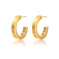 Stainless Steel Stud Earrings, 304 Stainless Steel, Vacuum Ion Plating, fashion jewelry & for woman, golden, 4x25mm, Sold By Pair