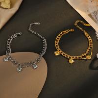 Bijoux bracelet en acier inoxydable, Acier inoxydable 304, avec turquoise, avec 1.97inch chaînes de rallonge, Double couche & bijoux de mode & pour femme, plus de couleurs à choisir, 1mm, Vendu par Environ 6.69 pouce brin