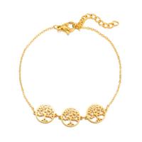 Stainless Steel Jewelry Bracelet 304 Stainless Steel with 1.18inch extender chain 14K gold plated fashion jewelry & for woman golden 10mm Sold Per Approx 6.3 Inch Strand