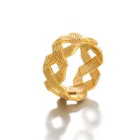 Edelstahl Ringe, 304 Edelstahl, 18K vergoldet, Modeschmuck & für Frau, goldfarben, 18mm, verkauft von PC
