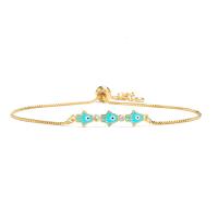 Cubic Zirconia Micro Pave Brass Bracelet, gold color plated, Adjustable & micro pave cubic zirconia & for woman & enamel, more colors for choice, 30x6mm, Sold By PC