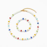 Shell Necklaces, with Glass Beads, different styles for choice & for woman, multi-colored, 490mm, Sold By PC