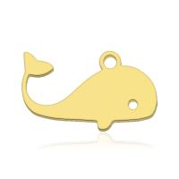 Titanium Steel Pendants Whale plated Sold By Bag