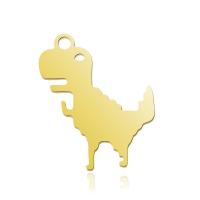 Titanium Steel Pendants, 304 Stainless Steel, Dinosaur, plated, more colors for choice, 19x15.50mm, 10PCs/Bag, Sold By Bag