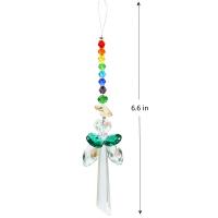 Ornamentos pendurados, cristal, Anjo, joias de moda & unissex & facetada, multi-colorido, 170mm, vendido por PC