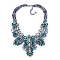Tibetan Style Jewelry Necklace, with 2.76inch extender chain, fashion jewelry & for woman & with rhinestone, more colors for choice, nickel, lead & cadmium free, Length:Approx 16.93 Inch, Sold By PC