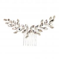 Decorative Hair Combs Zinc Alloy silver color plated fashion jewelry & for woman & with rhinestone silver color Sold By PC