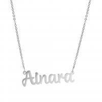 Stainless Steel Jewelry Necklace 304 Stainless Steel with 5 extender chain Alphabet Letter 18K gold plated fashion jewelry & Unisex Length 45 cm Sold By PC