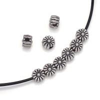 Tibetan Style Flower Beads, antique silver color plated, DIY, nickel, lead & cadmium free, 4.30x3.50mm, Approx 100PCs/Bag, Sold By Bag