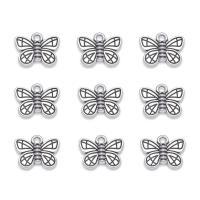 Tibetan Style Animal Pendants, Butterfly, antique silver color plated, Unisex, nickel, lead & cadmium free, 15x12mm, Approx 100PCs/Bag, Sold By Bag