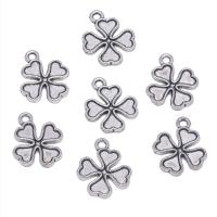 Zinc Alloy Clover Pendant Four Leaf Clover antique silver color plated Unisex nickel lead & cadmium free Approx Sold By Bag