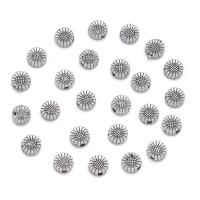 Abalorios de Aleación de Zinc en Forma Flor, chapado en color de plata antigua, Bricolaje, libre de níquel, plomo & cadmio, 5.50mm, aproximado 100PCs/Bolsa, Vendido por Bolsa