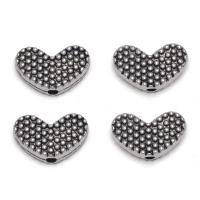 Tibetan Style Spacer Beads, Heart, antique silver color plated, DIY, nickel, lead & cadmium free, 12x8mm, Approx 100PCs/Bag, Sold By Bag