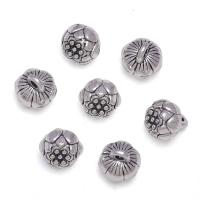 Tibetan Style Flower Pendants, antique silver color plated, Unisex, nickel, lead & cadmium free, 8x9mm, Approx 100PCs/Bag, Sold By Bag