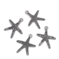Tibetan Style Animal Pendants, Starfish, antique silver color plated, Unisex, nickel, lead & cadmium free, 22x24mm, Approx 100PCs/Bag, Sold By Bag