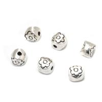 Tibetan Style Jewelry Beads, antique silver color plated, DIY, nickel, lead & cadmium free, 5x5mm, Approx 100PCs/Bag, Sold By Bag