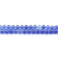 Abalorios de Cristal Esféricos, pulido, Bricolaje & diverso tamaño para la opción, Azul del Caribe, Vendido para aproximado 38 cm Sarta