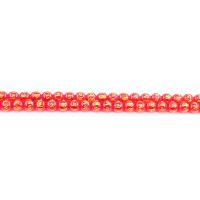 Prirodni Red ahat perle, Red Agate, s Kristal, Krug, uglađen, možete DIY & različiti materijali za izbor & različite veličine za izbor, crven, Prodano Per Približno 38 cm Strand