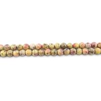 Edelstein Schmuckperlen, Gefärbter Granit, rund, poliert, DIY, gemischte Farben, 10mm, ca. 38PCs/Strang, verkauft von Strang