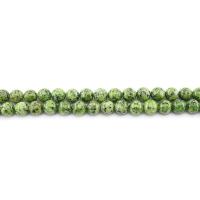 Perles bijoux en pierres gemmes, Granit teint, Rond, poli, DIY, vert d'herbe, 10mm, Environ 38PC/brin, Vendu par brin