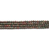 Natural Unakite Beads, Round, polished, DIY, mixed colors, 6mm, Approx 62PCs/Strand, Sold By Strand