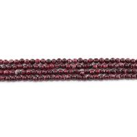 Perles bijoux en pierres gemmes, Granit teint, Rond, poli, DIY, rouge, 6mm, Environ 62PC/brin, Vendu par brin