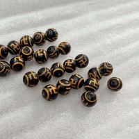 Natuurlijke Tibetaanse Agaat Dzi Beads, Ronde, DIY, 10mm, Verkocht door PC