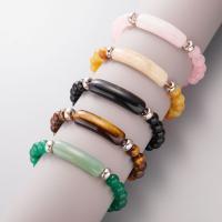 Gemstone Bracelets with 304 Stainless Steel Adjustable & Unisex Length Approx 7.28-7.48 Inch Sold By PC